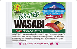 Wasabi sachet exported to other countries