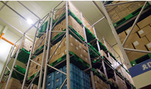 Storing the products in a large freezing facility until shipping