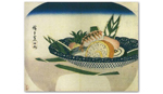 Ukiyoe depicting sushi (Utagawa Hiroshige)